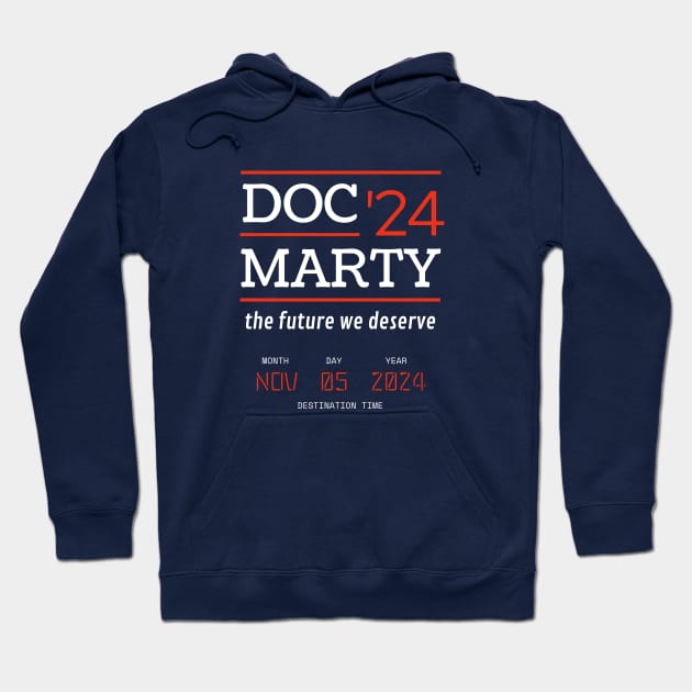 Back to the Future Doc Marty 2024 Hoodie by Shine Threads